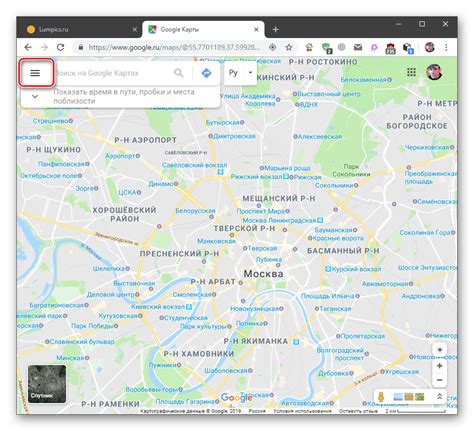 Загрузите данные в программу для отображения карты