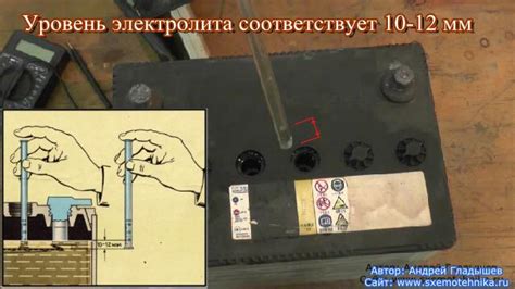 Определение уровня электролита в гелевом аккумуляторе
